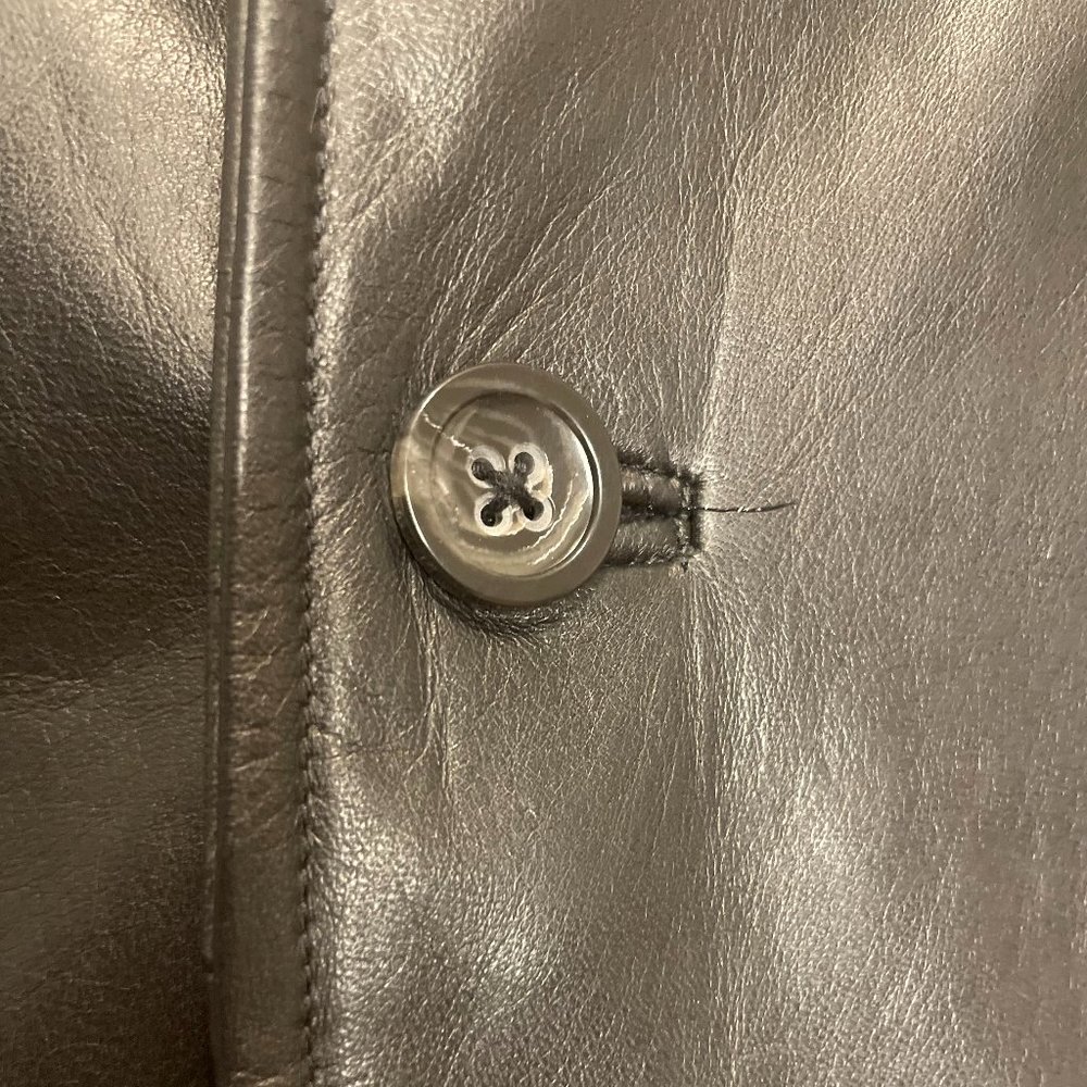 Banana Republic Black Leather Blazer - M - Picture 8 of 14